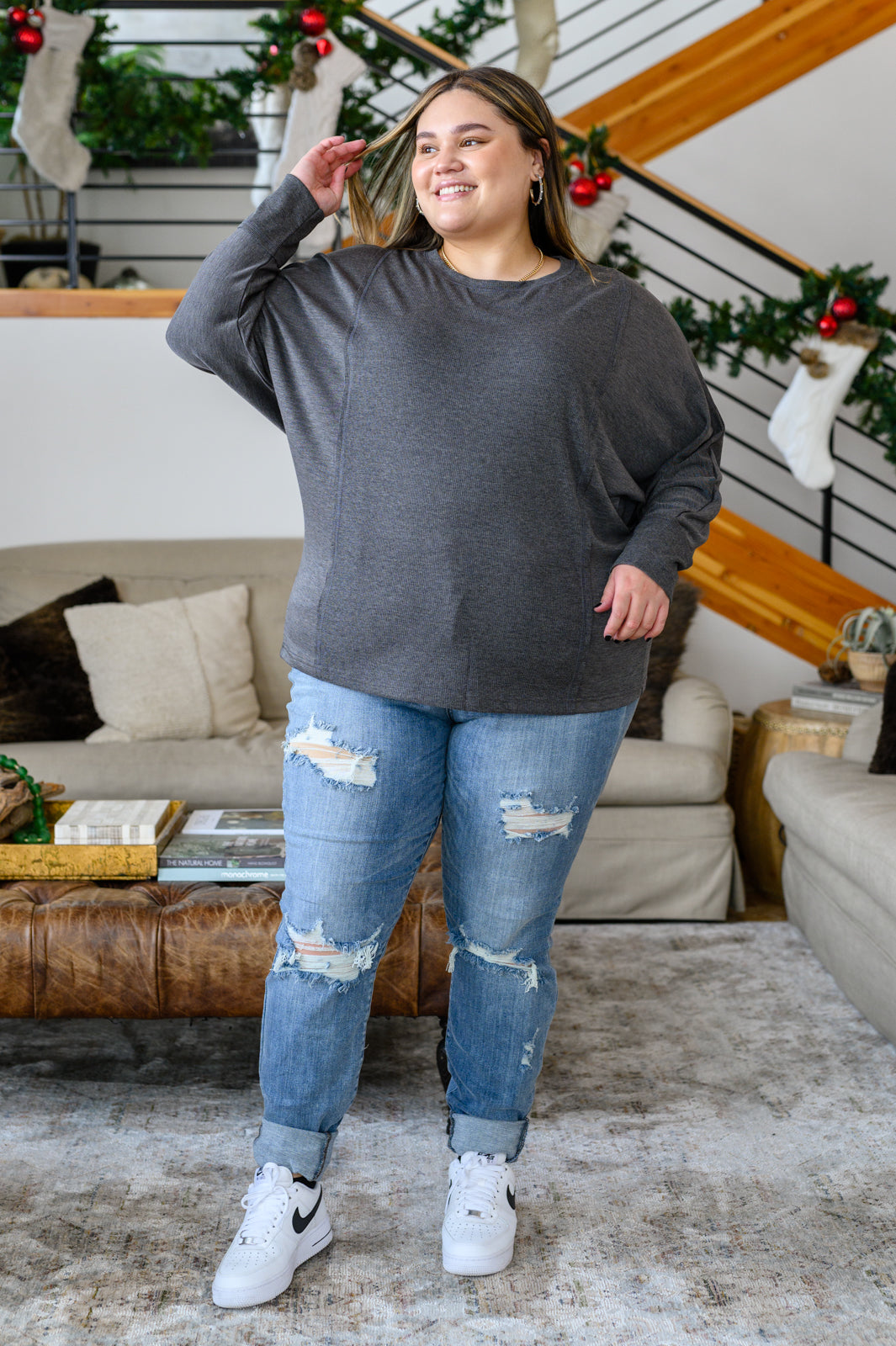 Lounge Around Long Sleeve Paneled Pullover