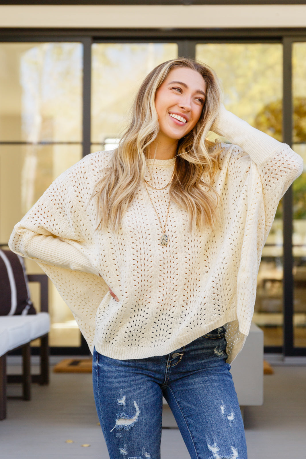 Seeing Patterns Loose Fit Knit Sweater
